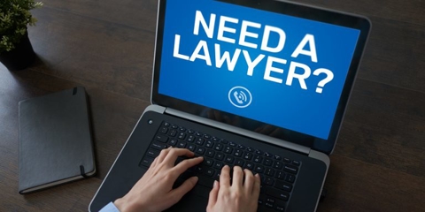 Individual looking up lawyers online