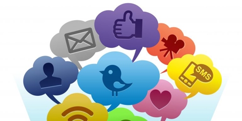 social media on a smartphone